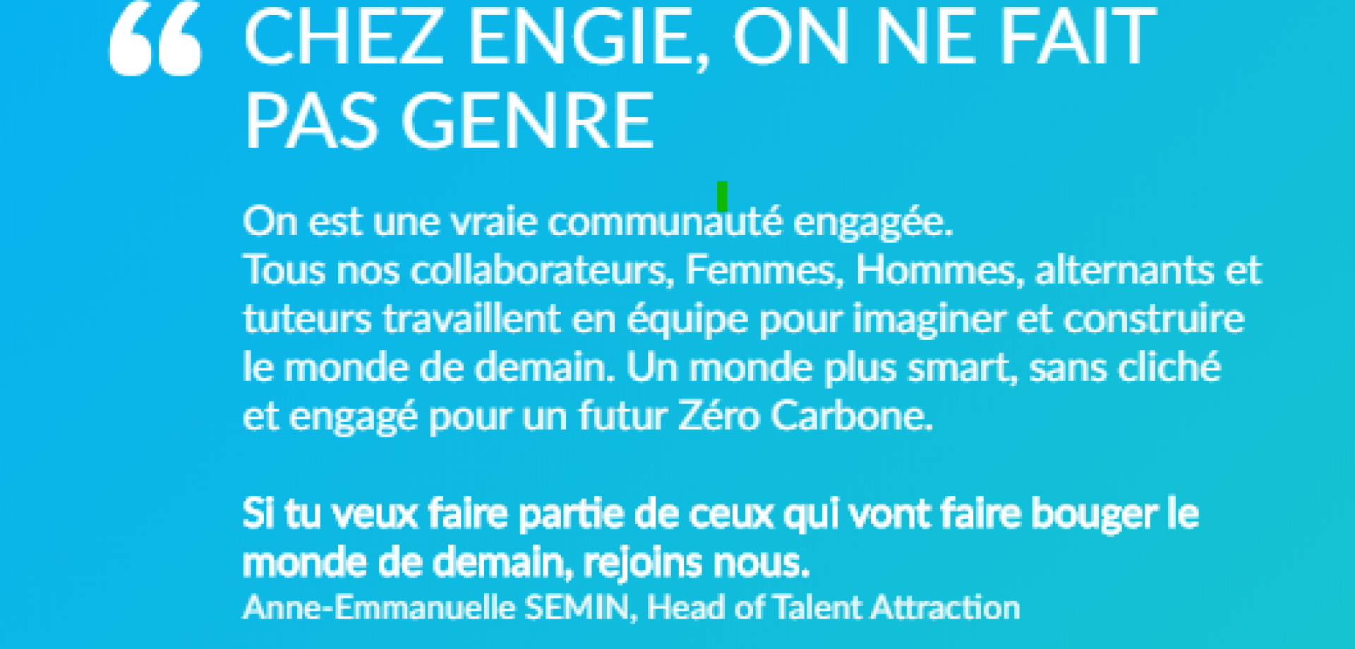 chez ENGIE on ne fait pas genre